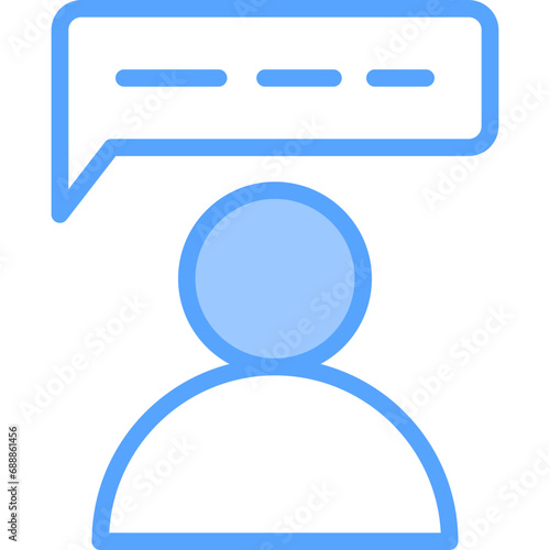 Chat Blue Icon