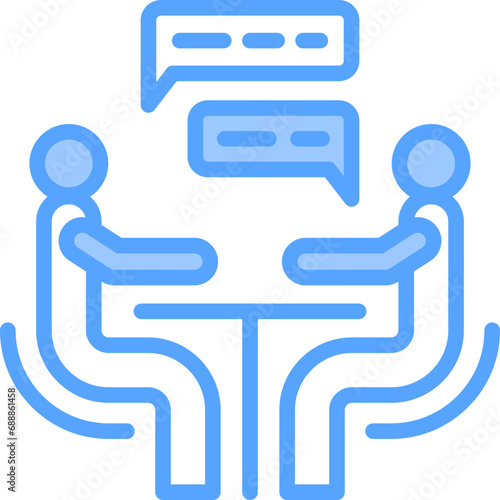 Discussion Blue Icon