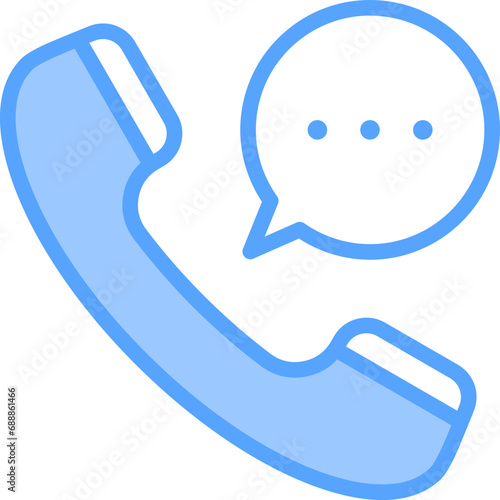 Phone Call Blue Icon