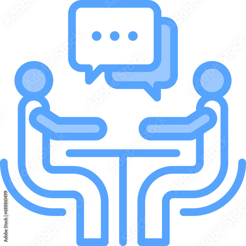 Discussion Blue Icon