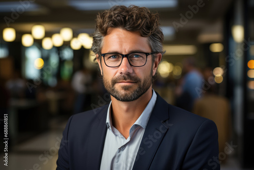 Corporate guy with glasses
