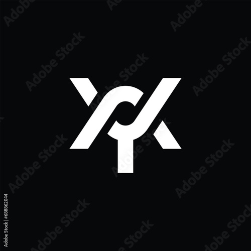 monogram letter AY or YA initial logo design