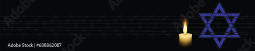 International Holocaust Remembrance Day vector. Star of David . January 27. Important day
