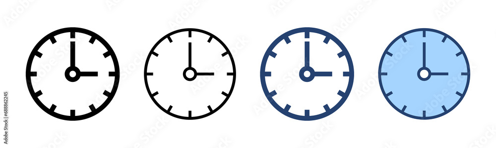 Clock icon vector. Time sign and symbol. watch icon Clock icon vector. Time sign and symbol. watch icon