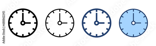 Free Download Clock icon vector. Time sign and symbol. watch icon - GFXLoad