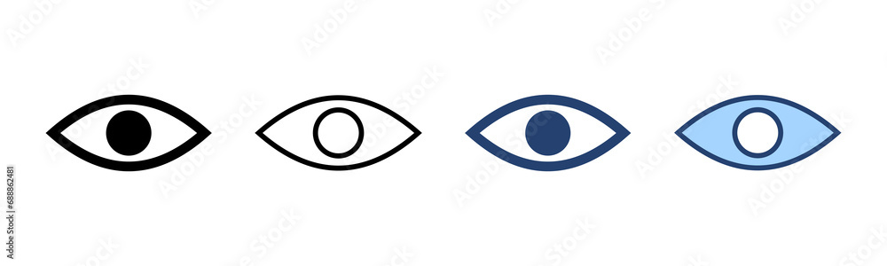 Eye icon vector. Eye sign and symbol. Look and Vision icon. Eye icon vector. Eye sign and symbol. Look and Vision icon.