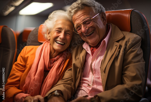 Couple in their mature years travel