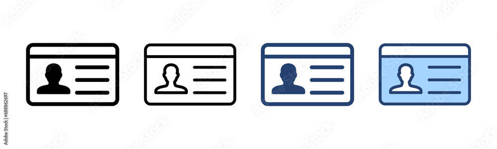 License icon vector. ID card icon. driver license, staff identification card License icon vector. ID card icon. driver license, staff identification card