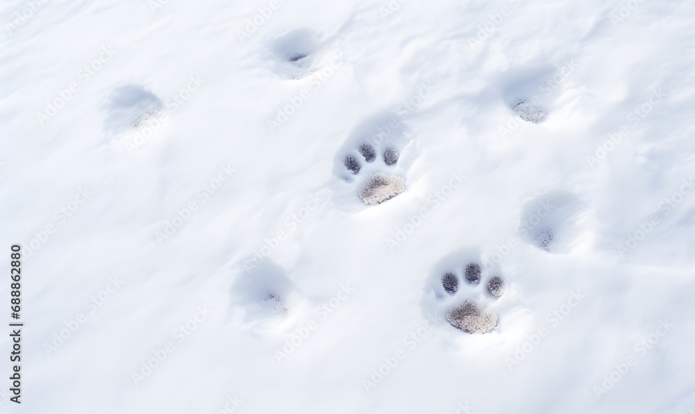 footprints in snow, Generative AI footprints in snow, Generative AI