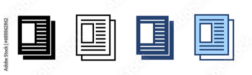 Newspaper icon vector. news paper sign and symbolign