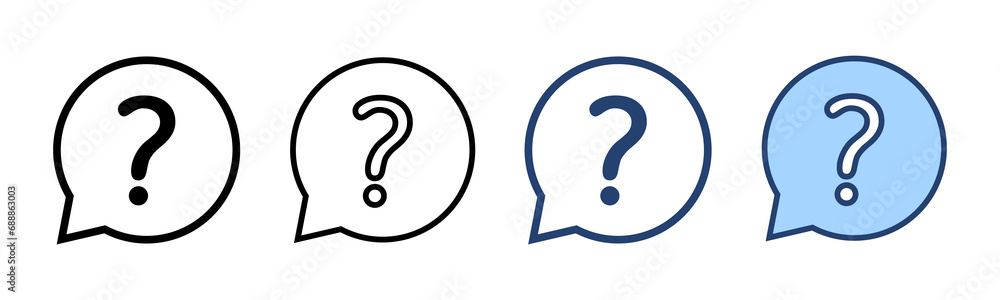 Question icon vector. question mark sign and symbol Question icon vector. question mark sign and symbol