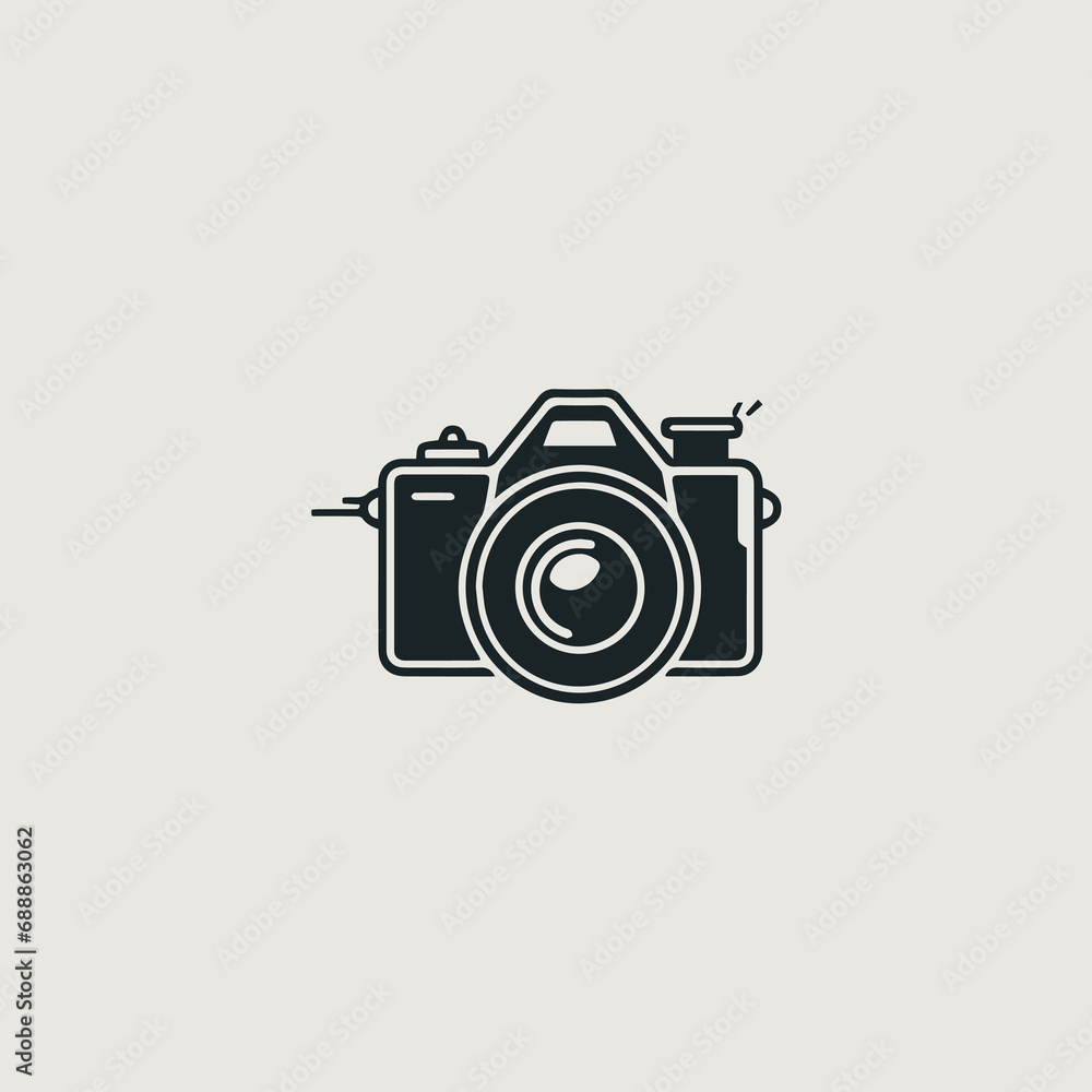 カメラをシンボリックの用いたロゴのベクター画像 カメラをシンボリックの用いたロゴのベクター画像