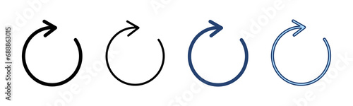 Refresh icon vector. Reload sign and symbol. Update icon. photo