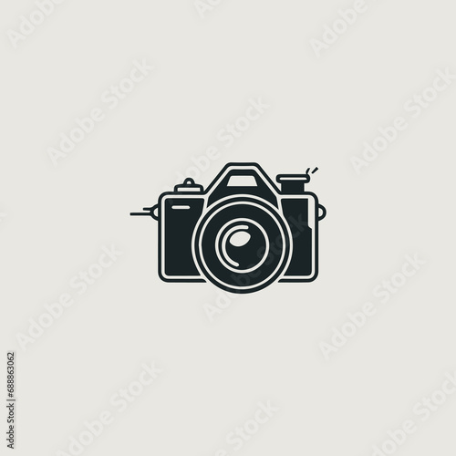 カメラをシンボリックの用いたロゴのベクター画像