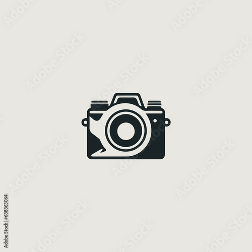 カメラをシンボリックの用いたロゴのベクター画像