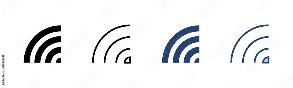 Wifi icon vector. signal sign and symbol. Wireless icon Wifi icon vector. signal sign and symbol. Wireless icon