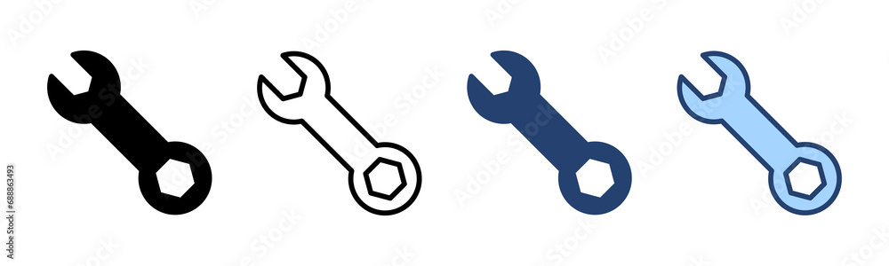Wrench icon vector. repair icon. tools sign and symbol Wrench icon vector. repair icon. tools sign and symbol