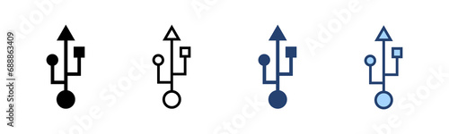 Usb icon vector. Flash disk sign and symbol. flash drive sign.