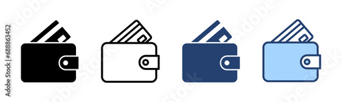 Wallet icon vector. wallet sign and symbol