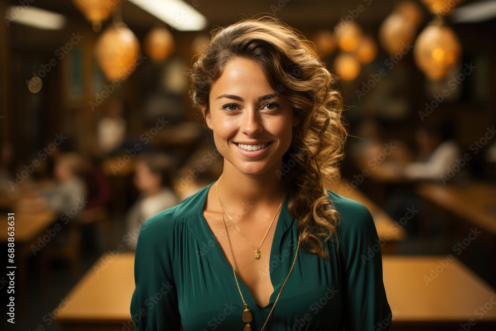 Obraz premium Portrait of a smiling female teacher