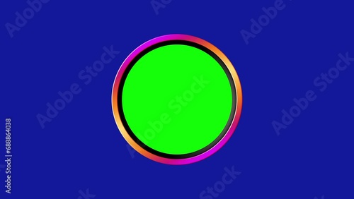 Animated Instagram circle avatar. Isolated on green screen. 4K. Suitable for photo profile, social media branding, personal logo. 