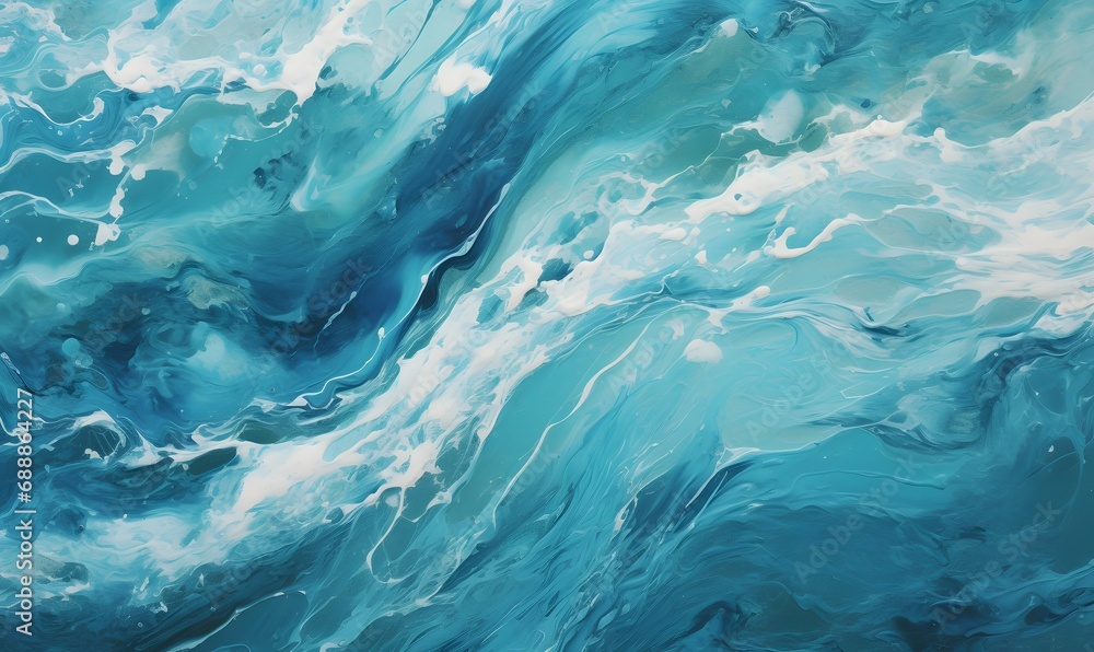 rough tsunami oil painting,Generative AI