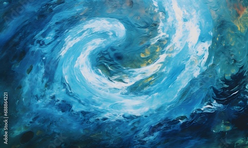 rough tsunami oil painting,Generative AI