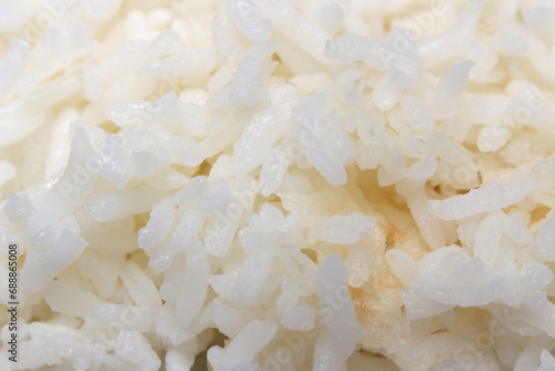 white rice background. close up of rice. close up of white rice. food with selective focus.
