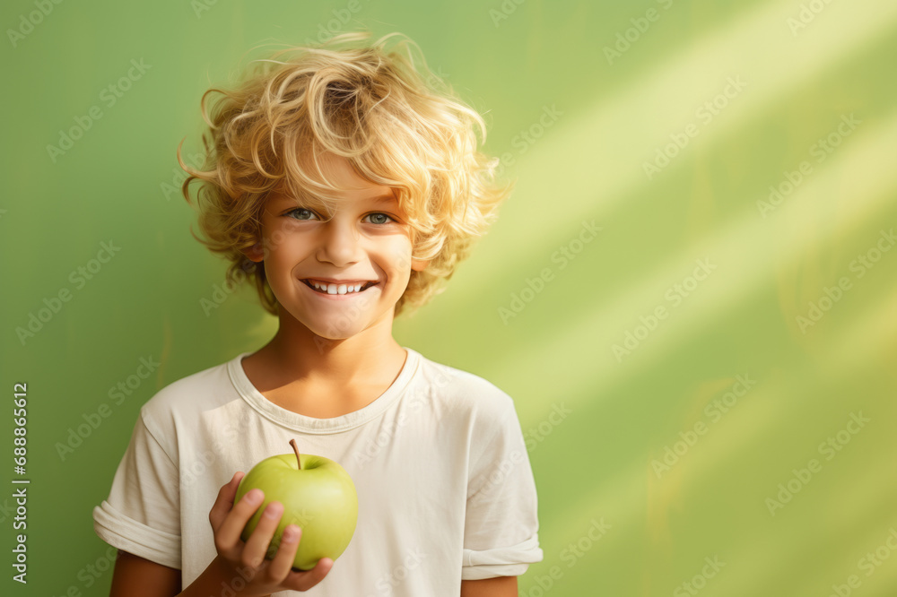 Cute toddler boy eating an apple in apple tree orchard in summer day. Child picking fruits in a garden. Fresh healthy food for kids. Family nutrition in summer. Cute toddler boy eating an apple in apple tree orchard in summer day. Child picking fruits in a garden. Fresh healthy food for kids. Family nutrition in summer.