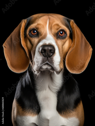 Beagle Dog Studio Shot on Clear Isolated Background, Generative AI