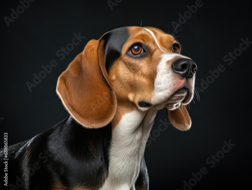 Beagle Dog Studio Shot on Clear Isolated Background, Generative AI