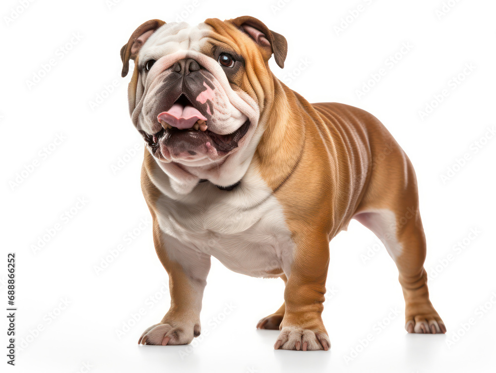 Bulldog Studio Shot on Clear Isolated Background, Generative AI Bulldog Studio Shot on Clear Isolated Background, Generative AI