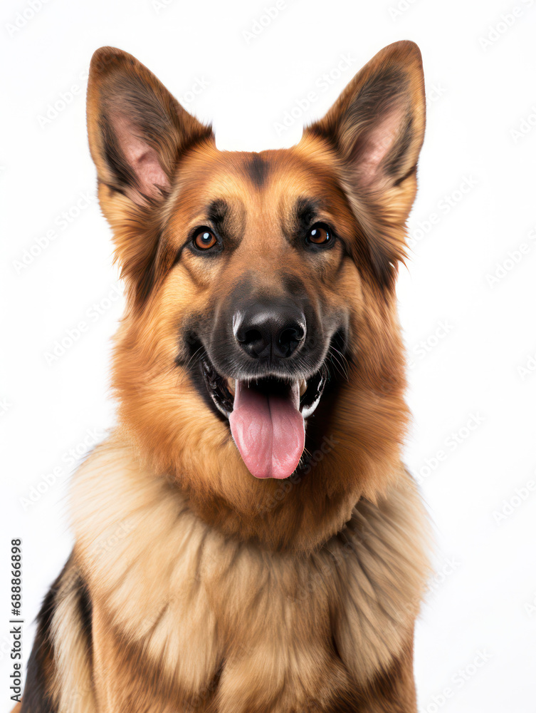 German Shepherd Dog Studio Shot on Clear Isolated Background, Generative AI German Shepherd Dog Studio Shot on Clear Isolated Background, Generative AI