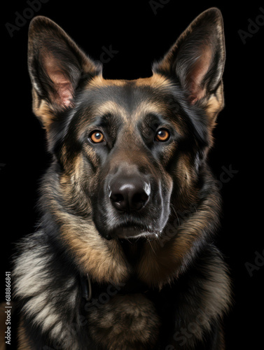 German Shepherd Dog Studio Shot on Clear Isolated Background, Generative AI © Vig