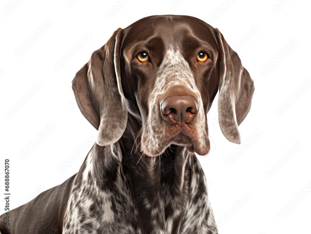 German Shorthaired Pointer Dog Studio Shot on Clear Isolated Background, Generative AI German Shorthaired Pointer Dog Studio Shot on Clear Isolated Background, Generative AI
