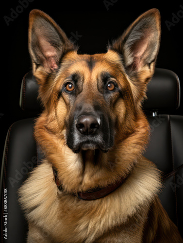 German Shepherd Dog Studio Shot on Clear Isolated Background, Generative AI © Vig