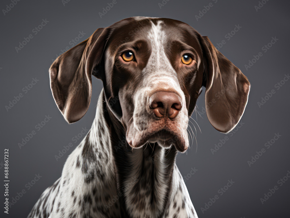 German Shorthaired Pointer Dog Studio Shot on Clear Isolated Background, Generative AI German Shorthaired Pointer Dog Studio Shot on Clear Isolated Background, Generative AI