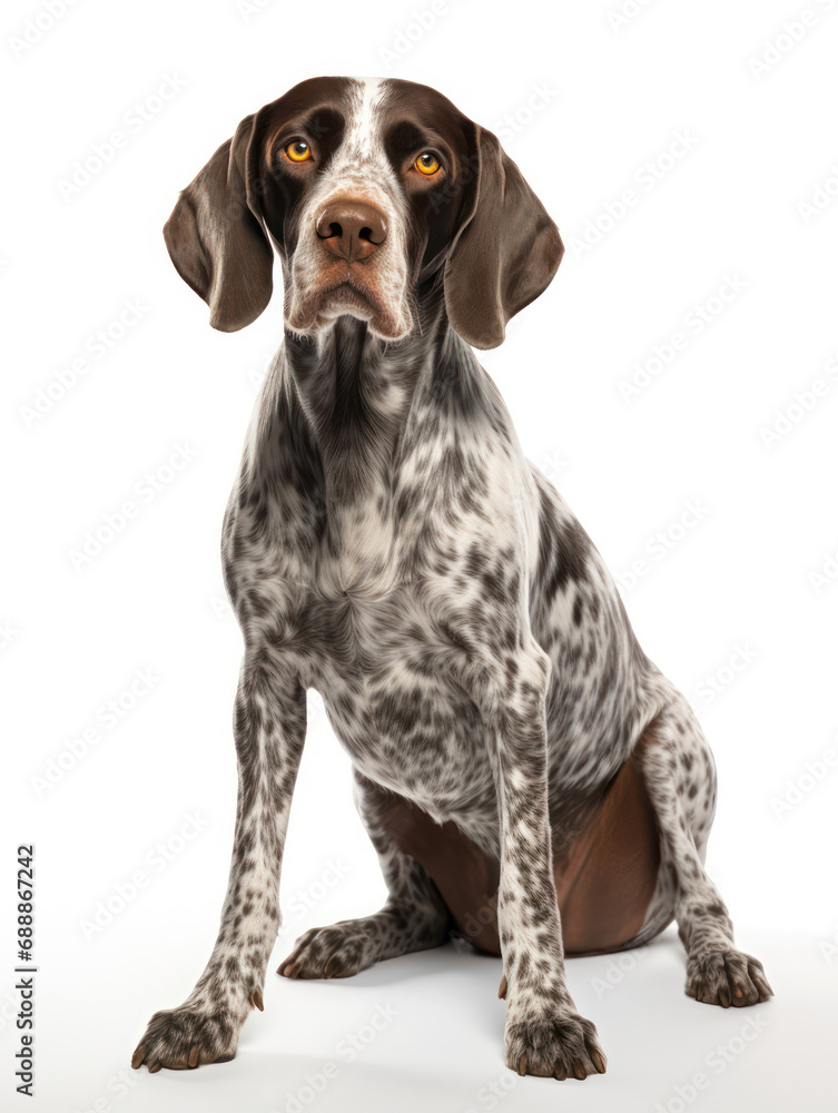 German Shorthaired Pointer Dog Studio Shot on Clear Isolated Background, Generative AI German Shorthaired Pointer Dog Studio Shot on Clear Isolated Background, Generative AI