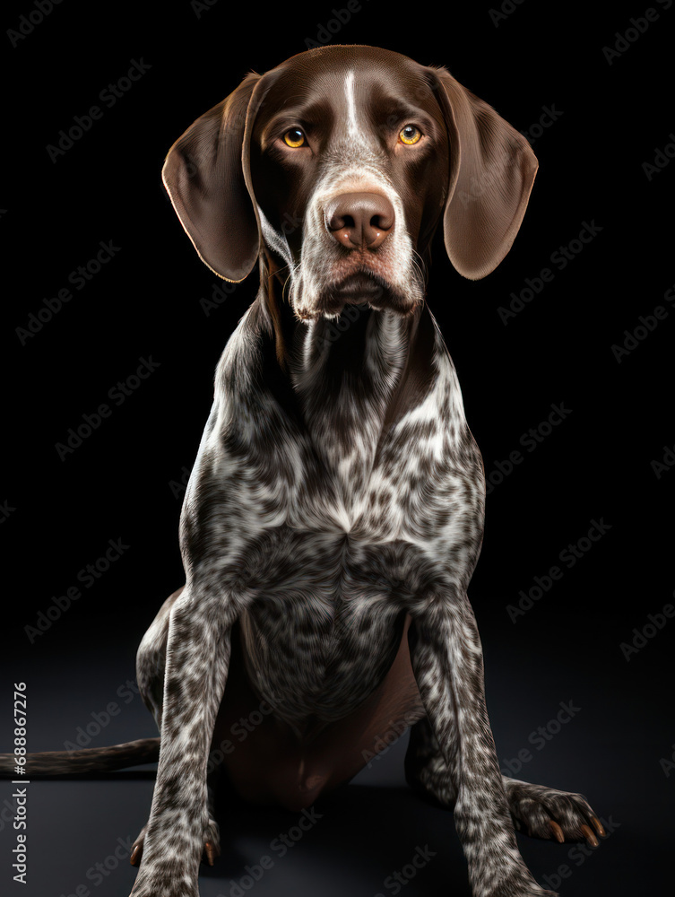 German Shorthaired Pointer Dog Studio Shot on Clear Isolated Background, Generative AI German Shorthaired Pointer Dog Studio Shot on Clear Isolated Background, Generative AI