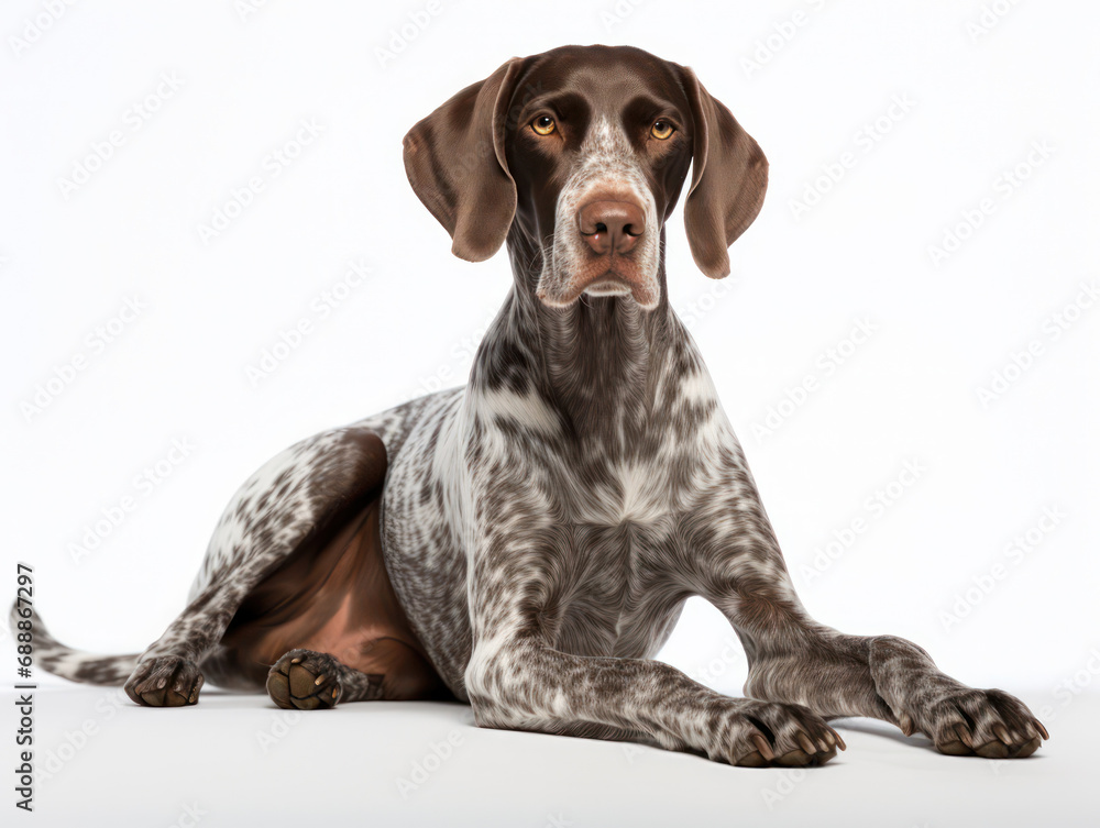German Shorthaired Pointer Dog Studio Shot on Clear Isolated Background, Generative AI German Shorthaired Pointer Dog Studio Shot on Clear Isolated Background, Generative AI
