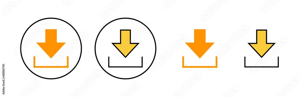 Download icon set for web and mobile app. Download sign and symbol Download icon set for web and mobile app. Download sign and symbol