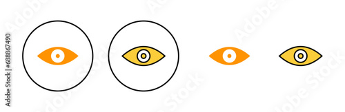 Eye icon set for web and mobile app. Eye sign and symbol. Look and Vision icon.