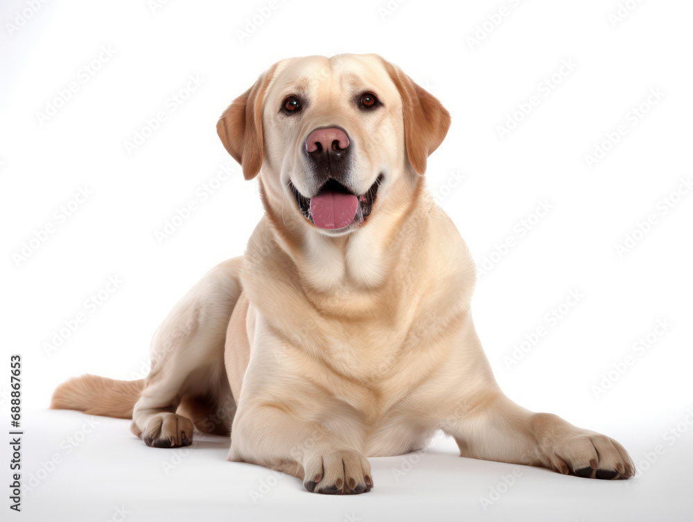 Labrador Retriever Dog Studio Shot on Clear Isolated Background, Generative AI Labrador Retriever Dog Studio Shot on Clear Isolated Background, Generative AI