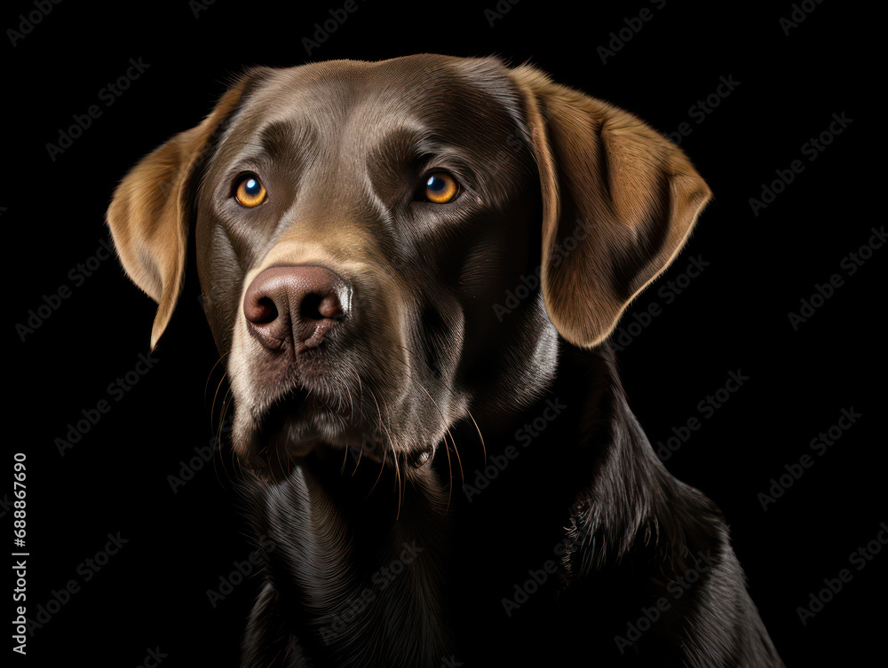 Labrador Retriever Dog Studio Shot on Clear Isolated Background, Generative AI Labrador Retriever Dog Studio Shot on Clear Isolated Background, Generative AI