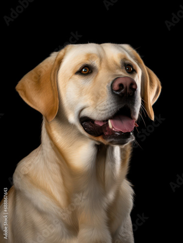 Labrador Retriever Dog Studio Shot on Clear Isolated Background  Generative AI