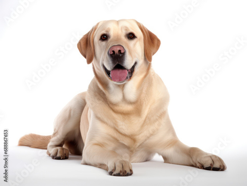 Labrador Retriever Dog Studio Shot on Clear Isolated Background  Generative AI