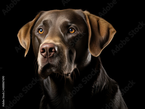 Labrador Retriever Dog Studio Shot on Clear Isolated Background, Generative AI © Vig
