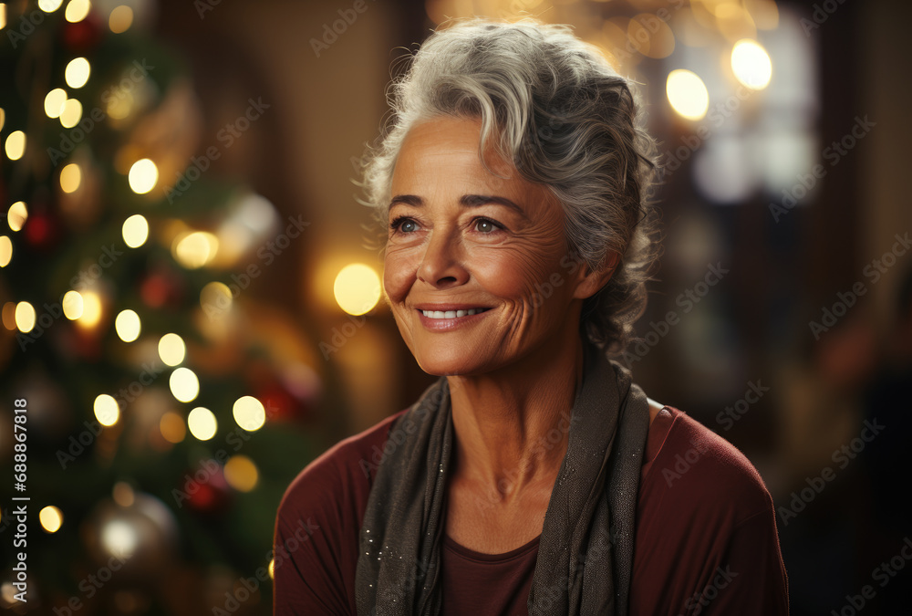 Portrait of cheerful senior woman Portrait of cheerful senior woman