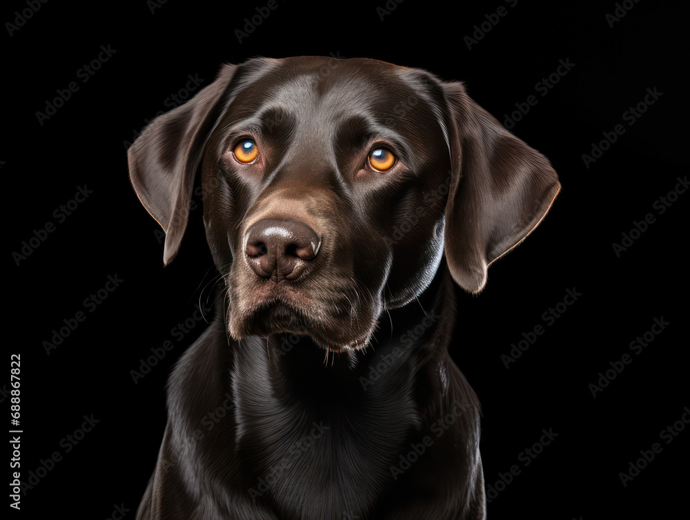 Labrador Retriever Dog Studio Shot on Clear Isolated Background, Generative AI Labrador Retriever Dog Studio Shot on Clear Isolated Background, Generative AI