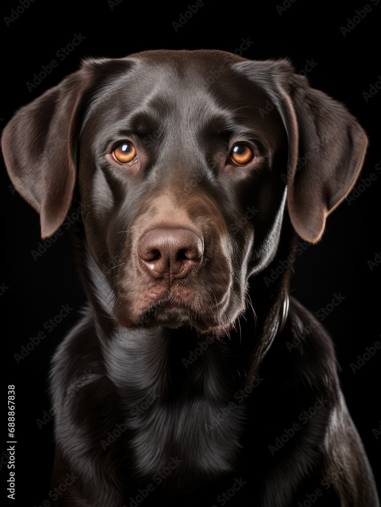 Labrador Retriever Dog Studio Shot on Clear Isolated Background, Generative AI